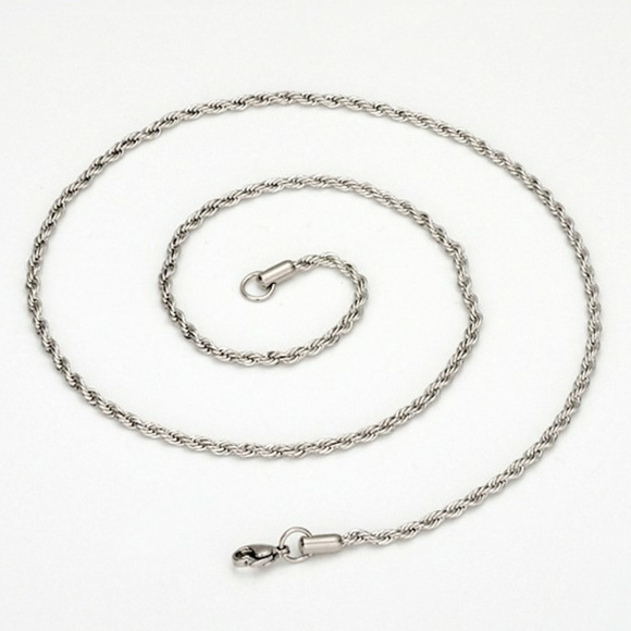 Accessories Necklace Stainless Steel 24 Twisted Rope Poshmark